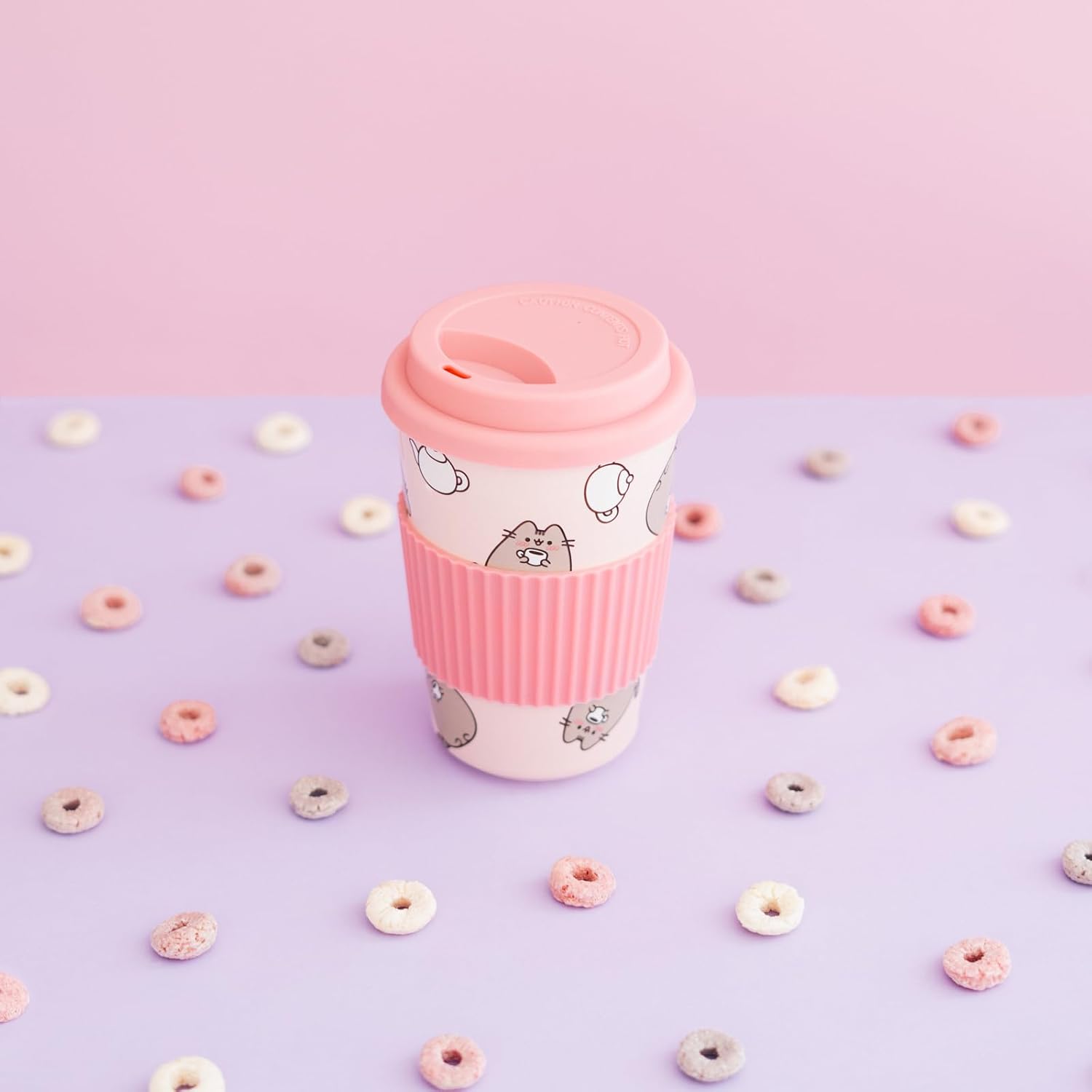 Pusheen Ceramic Mug With Lid 400 Ml