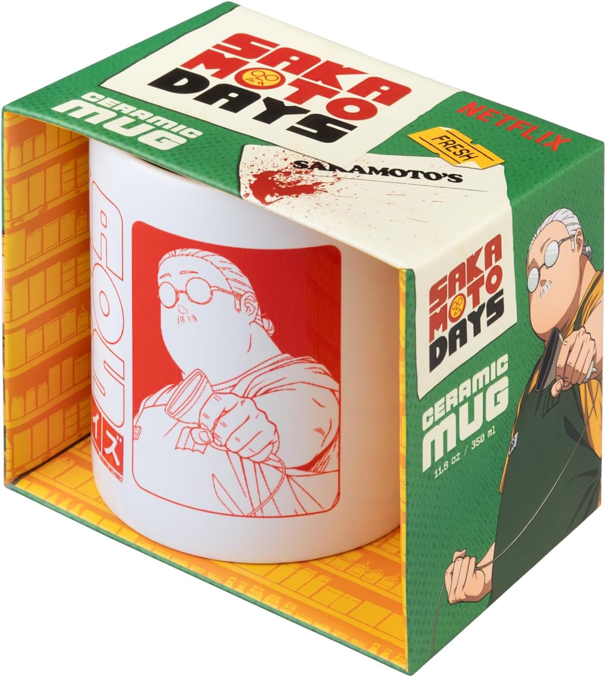 Grupo Erik Tazza Sakamoto Days Manga - Tazza Colazione Ceramica con Colori Vivaci e Stampa di Alta Qualità 350 ml, Adatte a Lavastoviglie e Microonde | Tazzine Caffe Particolari, Anime Gadget