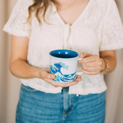 Grupo Erik Tazza La Grande Ola di Kanawaga - Tazza Colazione Ceramica con Colori Vivaci e Stampa di Alta Qualità 350 ml, Adatte a Lavastoviglie e Microonde | Tazzine Caffe Particolari