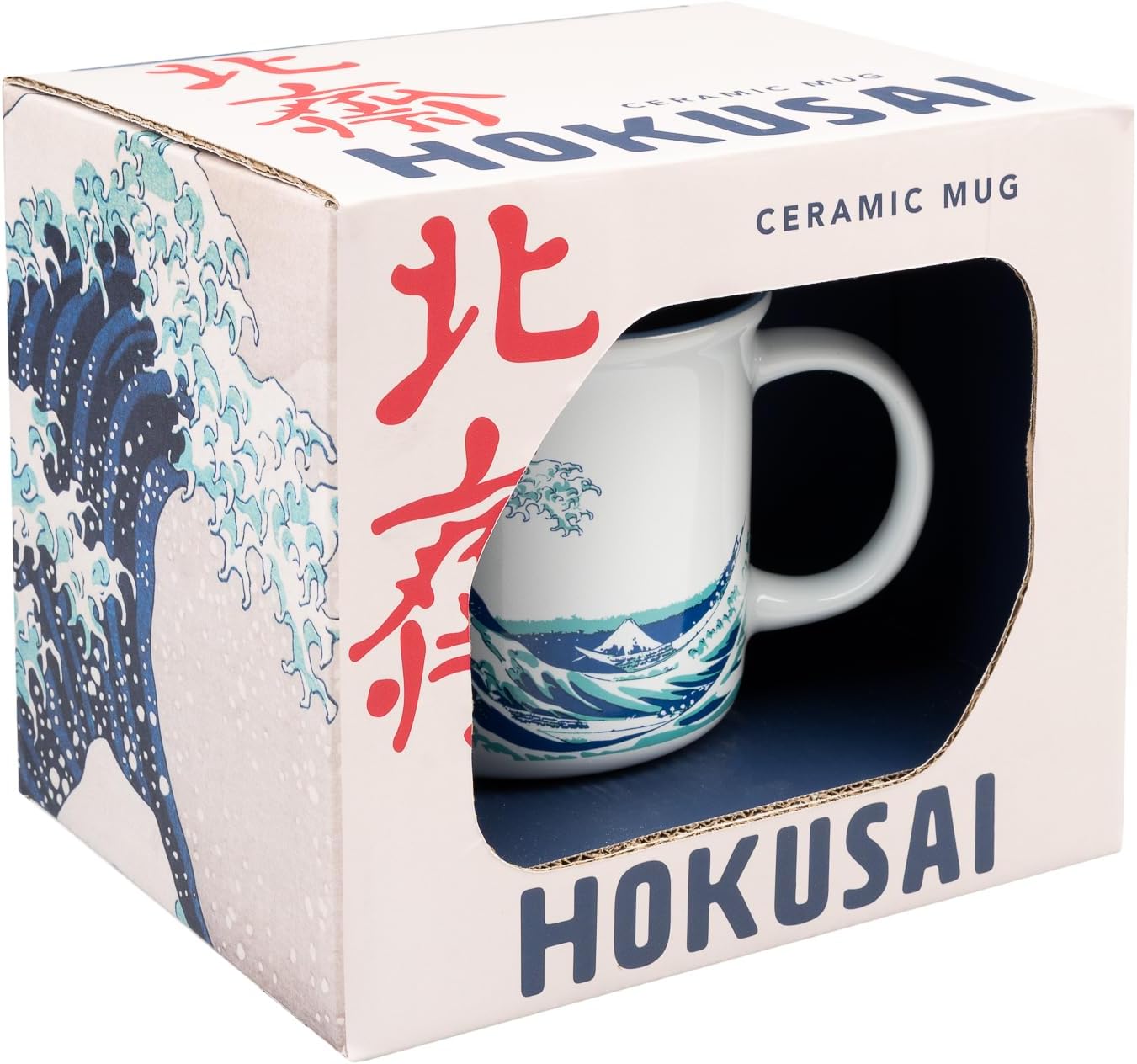 Grupo Erik Tazza La Grande Ola di Kanawaga - Tazza Colazione Ceramica con Colori Vivaci e Stampa di Alta Qualità 350 ml, Adatte a Lavastoviglie e Microonde | Tazzine Caffe Particolari