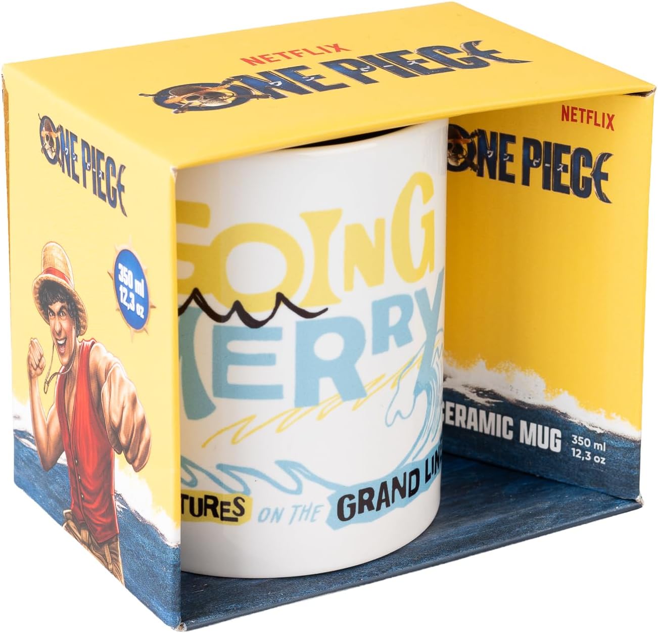 Grupo Erik Tazza One Piece Manga Going Merry - Tazza Colazione Ceramica con Colori Vivaci e Stampa di Alta Qualità 350 ml, Adatte a Lavastoviglie e Microonde | Tazzine Caffe Particolari