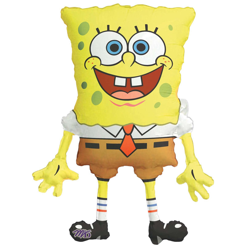 Amscan 63989 01 - Pallone ad elio Super Shape SpongeBob SquarePants, dimensione ca. 56 x 71 cm, volume 40 litri, pallone ad elio