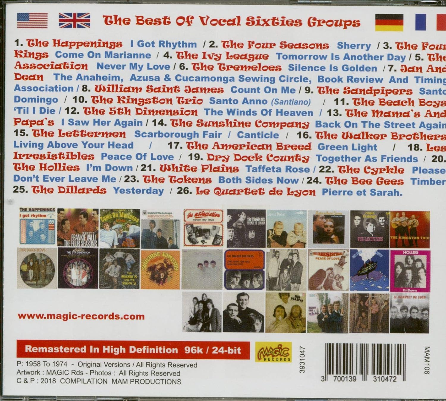 Various Artists - The Best Of The Vocal Sixties Groups (Cd)