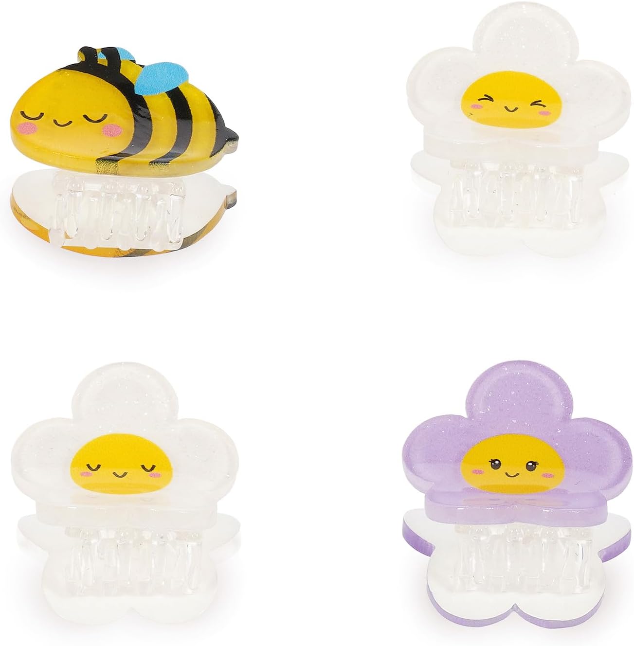 Clip Me Up! - Set Of 4 Mini Hair Clips - Bee