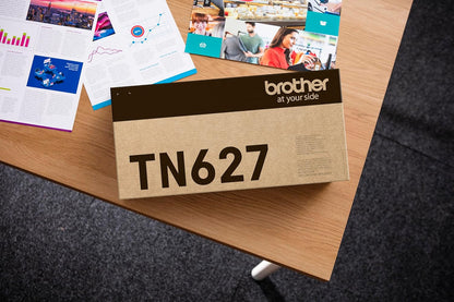 Brother TN627BK Toner Cartridge, Black, Single Pack, up to 10,000 Pages, Includes 1 x Toner Cartridge, Genuine Supplies