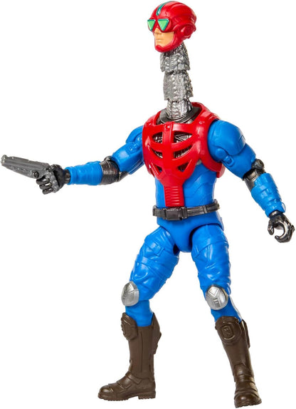 Masters of the Universe - Mekaneck, action figure dell'eroico periscopio umano da 14cm ispirata al film, con 14 articolazioni mobili e accessorio lanciamissili incluso, 6+ anni, JKH94