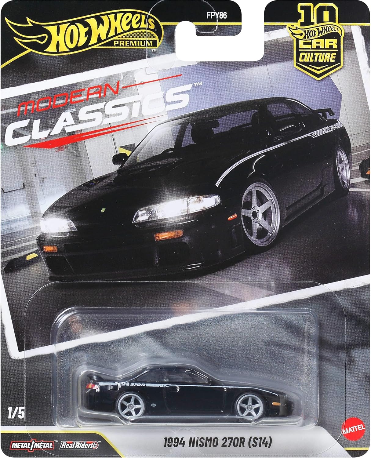 Hot Wheels Nismo 270R Car Culture Vehicle, Premium 1:64 Scale Die-Cast Toy Car with Real Riders Tires & Metal/Metal Body & Chassis, JKD99
