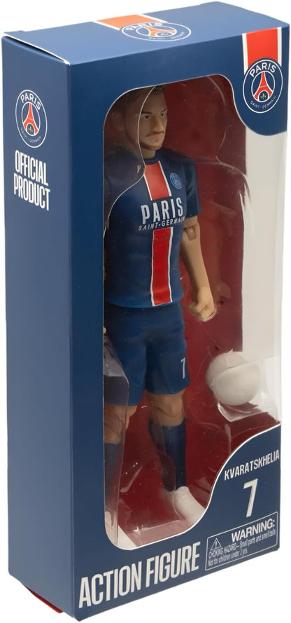 Sockers Banbo Toys Paris Saint-Germain Khvicha Kvaratskhelia 8" Collectible Soccer Action Figure