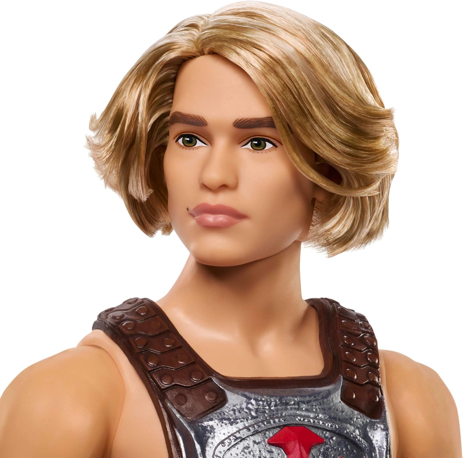 Barbie Signature-Puppe, Ken He-Man-Sammelfigur mit Kampfharnisch, Schwert, Puppenständer und Display-Verpackung, Motu Film-Thema, JJY03