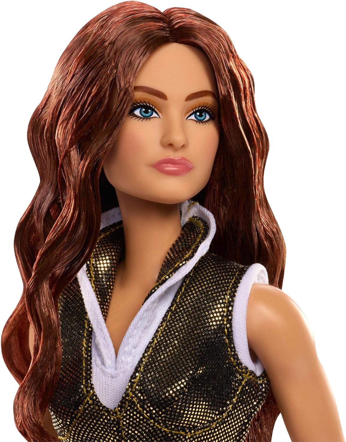 Barbie Signature-Puppe, Teela-Sammelfigur im Jumpsuit, mit Schwert, Puppenständer und Display-Verpackung, Motu Film-Thema, JKG65