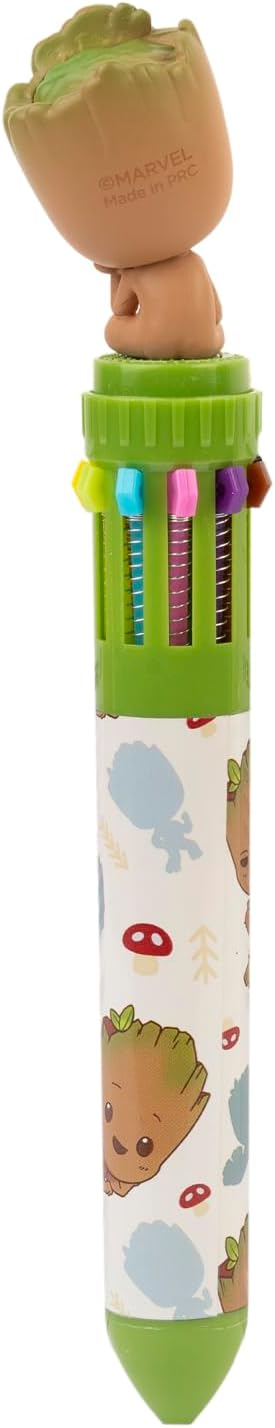 Grupo Erik Kugelschreiber 10 Farben Marvel Groot 10-in-1 Multicolor - Mehrfarbiger Stift Offizieller Marvel Fanartikel