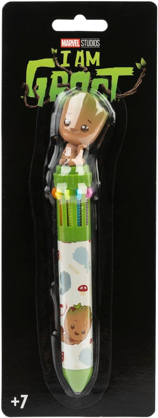 Grupo Erik Kugelschreiber 10 Farben Marvel Groot 10-in-1 Multicolor - Mehrfarbiger Stift Offizieller Marvel Fanartikel