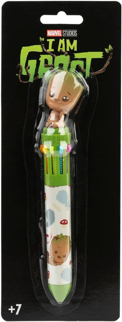 Grupo Erik Kugelschreiber 10 Farben Marvel Groot 10-in-1 Multicolor - Mehrfarbiger Stift Offizieller Marvel Fanartikel