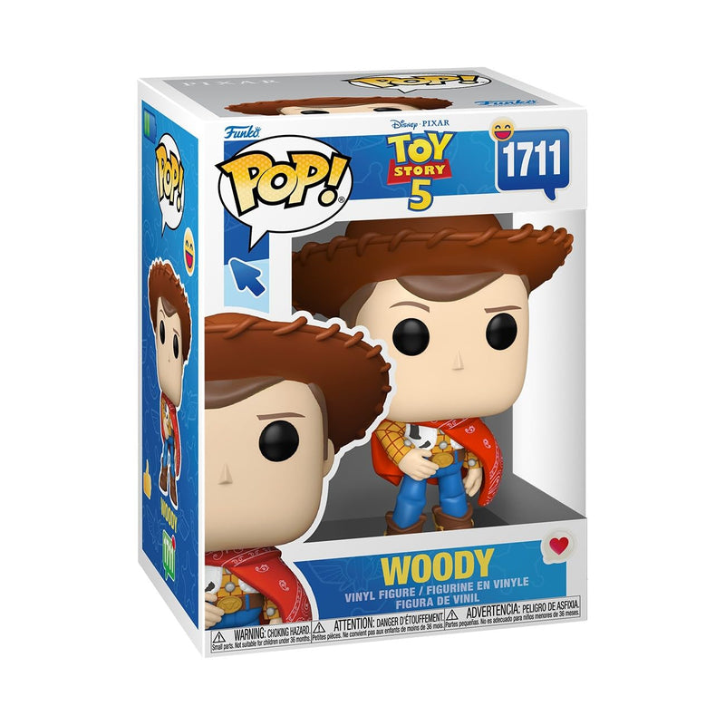 Funko POP! Disney: Toy Story 5 - Woody - Figura in vinile da collezione - Idea regalo - Prodotto ufficiale - Giocattoli per bambini e adulti - Modello di figura per collezionisti ed esposizione