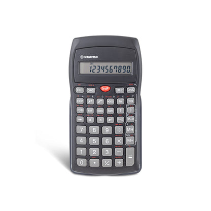 OSAMA - Calcolatrice Scientifica per Scuola, Università e Ufficio, con 56 Funzioni, 10 Cifre in Mantissa e 2 in Esponente con Custodia Rigida Scorrevole - Calcolatrice Professionale 9,6x2x16,3cm