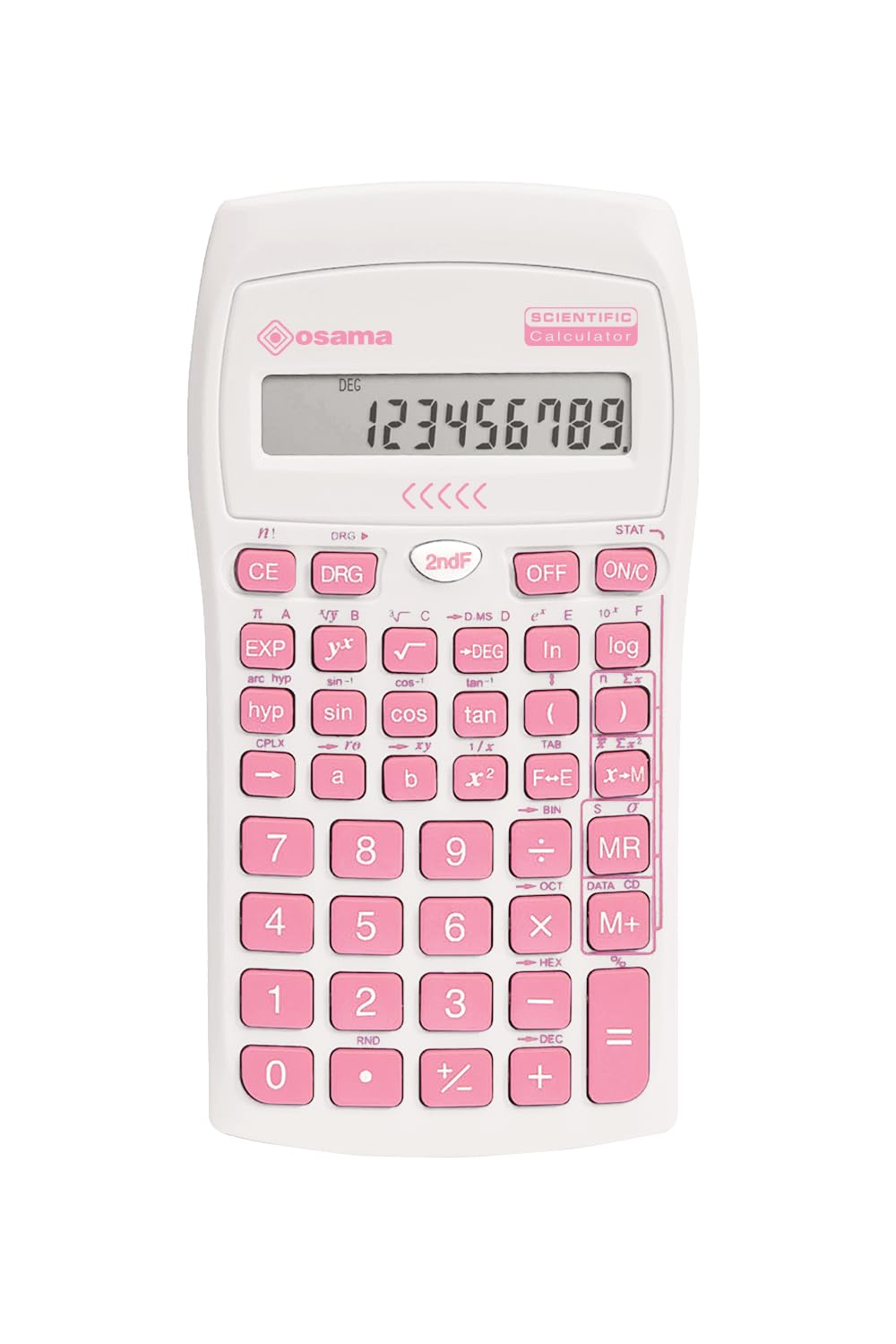 OSAMA - Calcolatrice Scientifica 56 Funzioni, 10 Cifre Mantissa e 2 Esponente, Cose per la Scuola con Custodia Scorrevole Valida per Esami di Stato - Materiale Scolastico per Back to School
