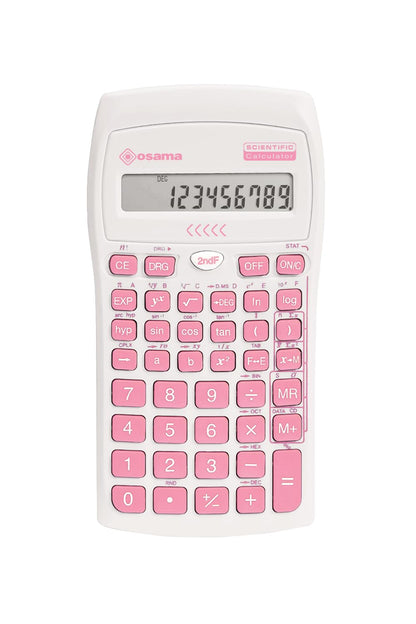 OSAMA - Calcolatrice Scientifica 56 Funzioni, 10 Cifre Mantissa e 2 Esponente, Cose per la Scuola con Custodia Scorrevole Valida per Esami di Stato - Materiale Scolastico per Back to School