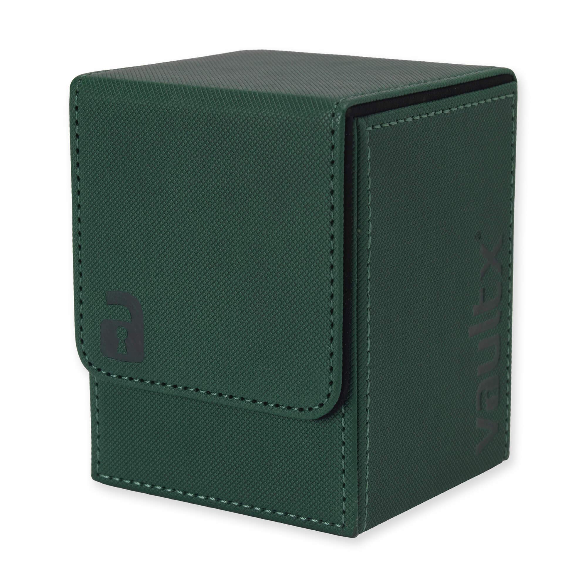 Vault X Trading Card Toploading Deck Box, 80+ sleeved cards, Premium Exo-Tec Material, Card Holder Storage Box, Magnetic Lid, for MTG Commander, TCG (Green