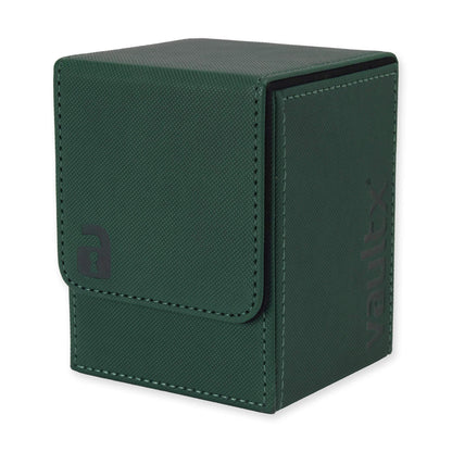 Vault X Trading Card Toploading Deck Box, 80+ sleeved cards, Premium Exo-Tec Material, Card Holder Storage Box, Magnetic Lid, for MTG Commander, TCG (Green