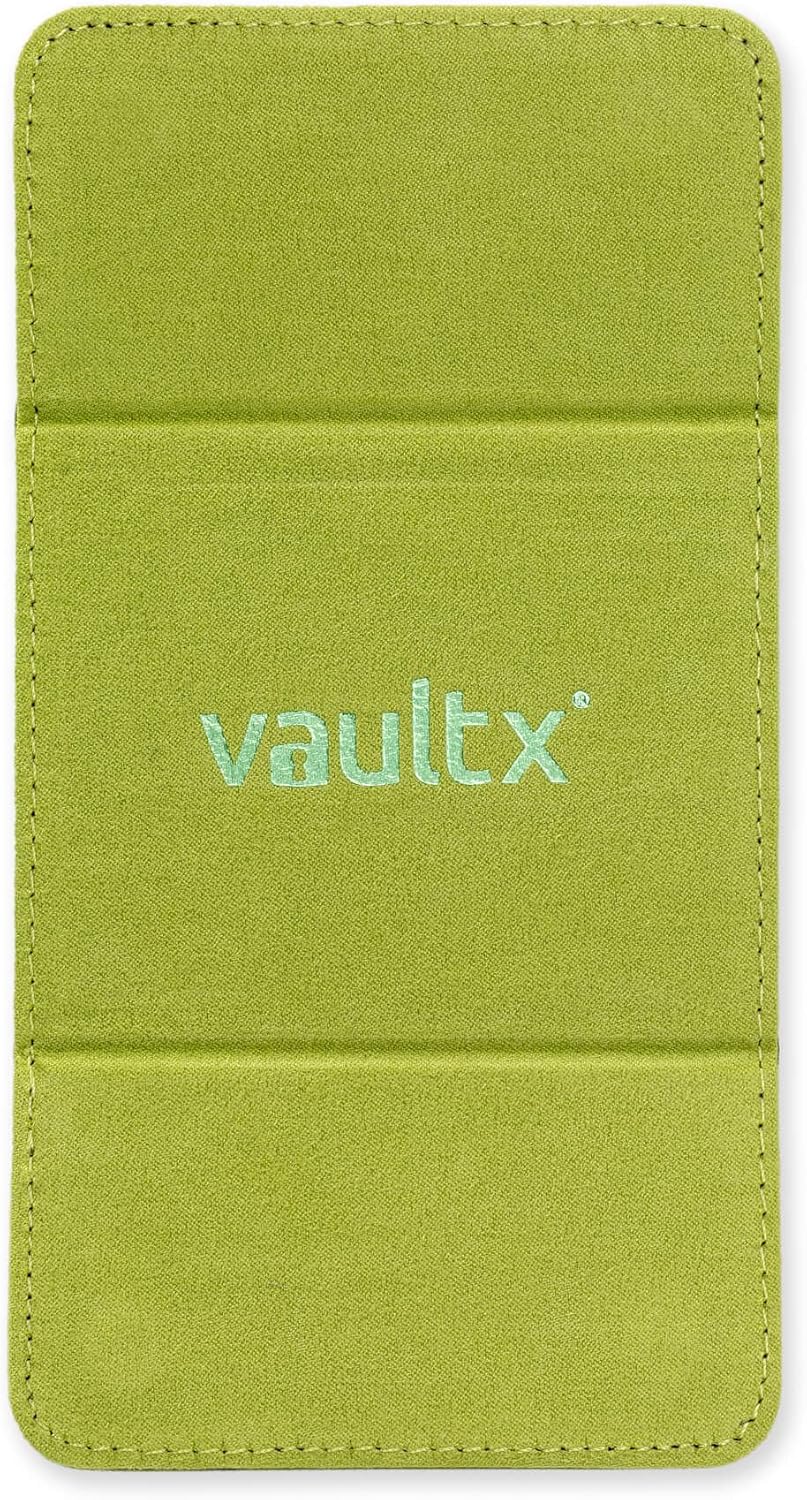 Vault X Trading Card Sideloading Deck Box, 100+ sleeved cards, Premium Exo-Tec Material, Card Holder Storage Box, Detachable Magnetic Lid, for MTG Commander Game, TCG (Black/Green