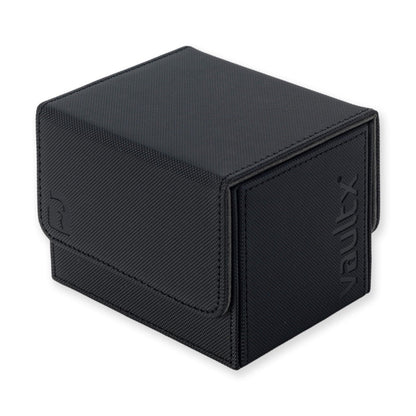 Vault X Trading Card Sideloading Deck Box, 100+ sleeved cards, Premium Exo-Tec Material, Card Holder Storage Box, Detachable Magnetic Lid, for MTG Commander Game, TCG (Black