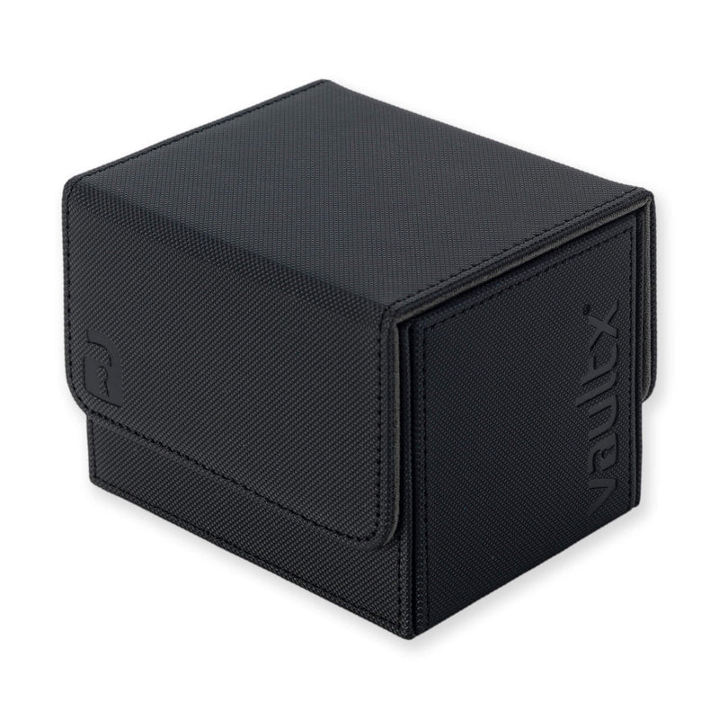 Vault X Trading Card Sideloading Deck Box, 100+ sleeved cards, Premium Exo-Tec Material, Card Holder Storage Box, Detachable Magnetic Lid, for MTG Commander Game, TCG (Black