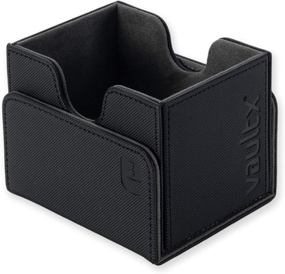Vault X Trading Card Sideloading Deck Box, 100+ sleeved cards, Premium Exo-Tec Material, Card Holder Storage Box, Detachable Magnetic Lid, for MTG Commander Game, TCG (Black