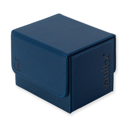 Vault X Trading Card Sideloading Deck Box, 100+ sleeved cards, Premium Exo-Tec Material, Card Holder Storage Box, Detachable Magnetic Lid, for MTG Commander Game, TCG (Blue