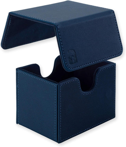 Vault X Trading Card Sideloading Deck Box, 100+ sleeved cards, Premium Exo-Tec Material, Card Holder Storage Box, Detachable Magnetic Lid, for MTG Commander Game, TCG (Blue