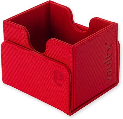 Vault X Trading Card Sideloading Deck Box, 100+ sleeved cards, Premium Exo-Tec Material, Card Holder Storage Box, Detachable Magnetic Lid, for MTG Commander Game, TCG (Red