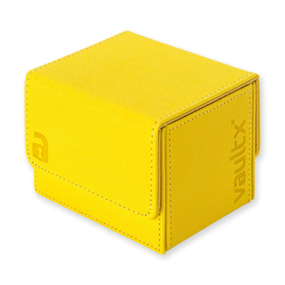 Vault X Trading Card Sideloading Deck Box, 100+ sleeved cards, Premium Exo-Tec Material, Card Holder Storage Box, Detachable Magnetic Lid, for MTG Commander Game, TCG (Yellow