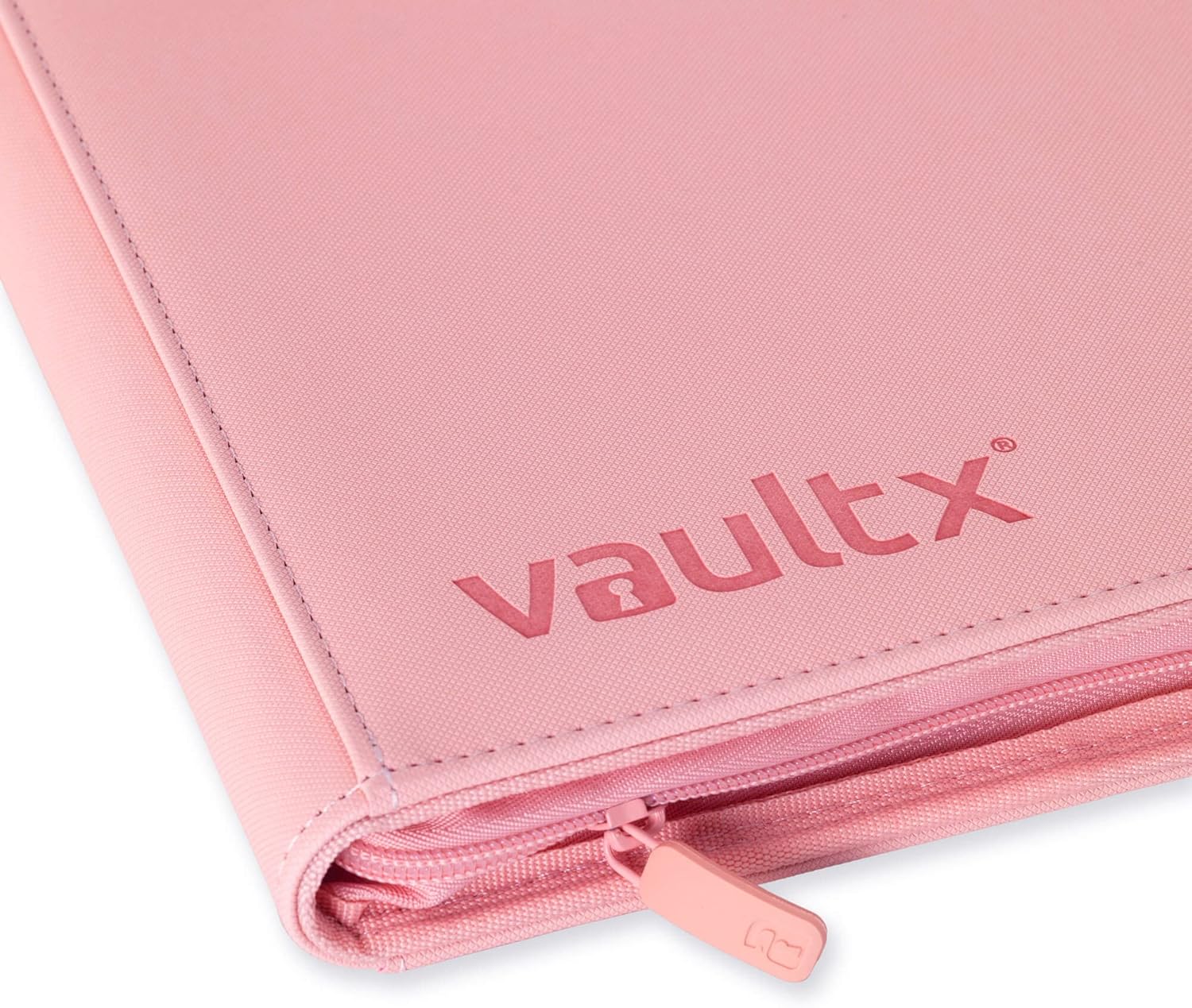 Vault X 4 Pocket Trading Card Zip Binder, 160 cards, Premium Exo-Tec Album Material, 20 Side-Loading Pages, Folder for Collectible Card Games, Sports, TCG (Pink