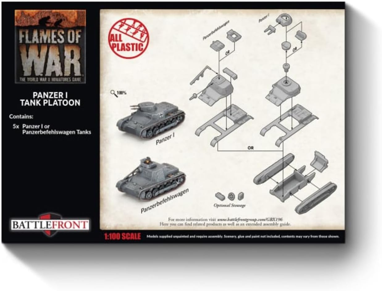 Flames of War: GBX196 Panzer I Platoon (x5 Plastic