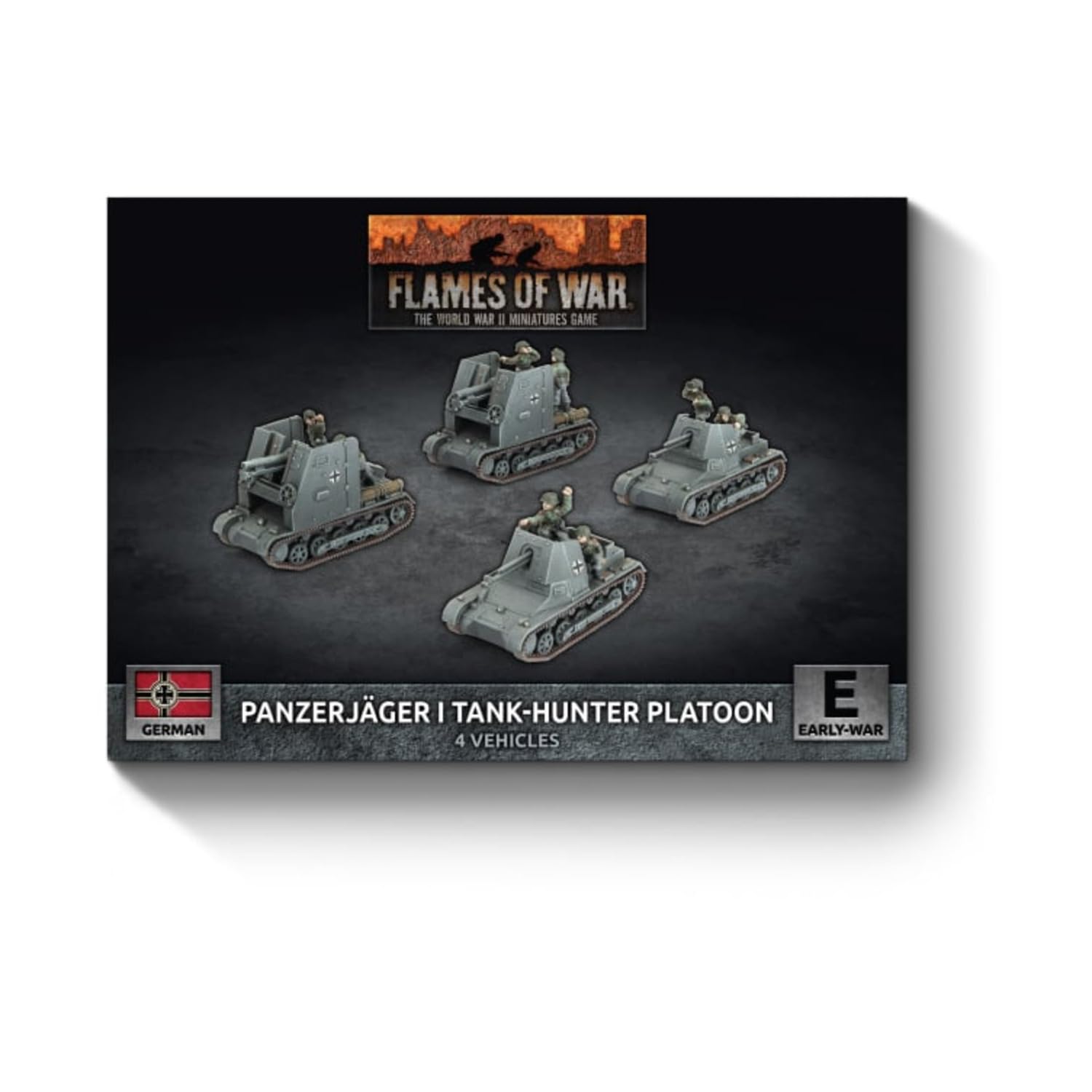 Flames of War: GBX197 Panzerjager I Anti-tank Platoon (x4 Plastic