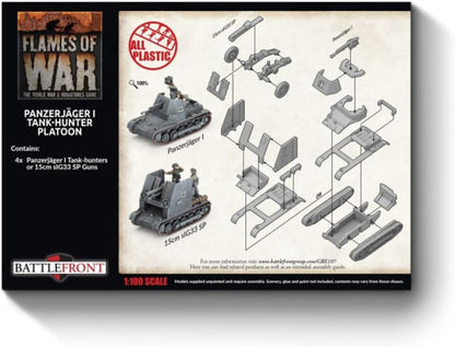 Flames of War: GBX197 Panzerjager I Anti-tank Platoon (x4 Plastic