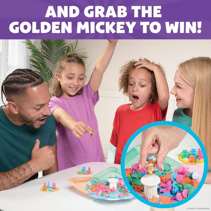 Drumond Park All 4 Won! Disney Family Game, 4-in-1 Fast-Paced Matching & Reflex Game, Spot & Grab Party Game for Kids, Disney & Pixar Characters, Fun Family Board Game for Ages 5+, 2+ Players