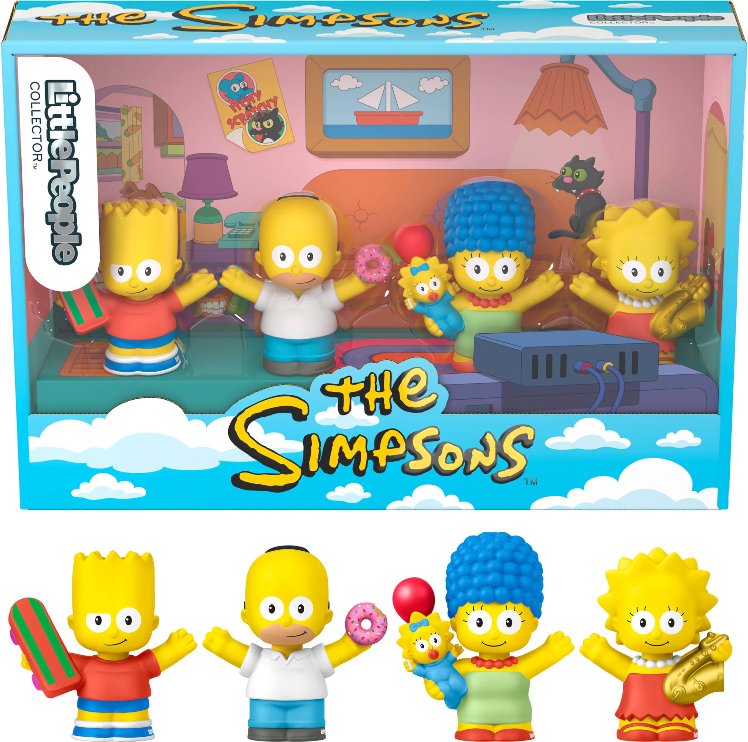Little People Collector The Simpsons Set, 4 Figures in Display Package