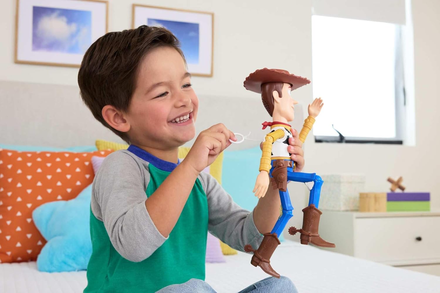 Mattel Disney and Pixar Toy Story 5 Running Woody 12 Inch Action Figure with 50 Plus Movie Phrases and Sounds, Movie-Accurate, JKL95