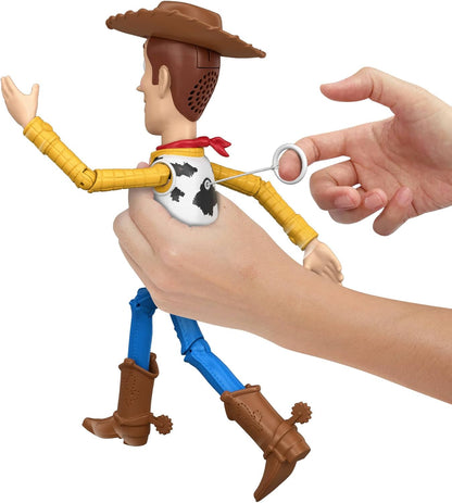 Mattel Disney and Pixar Toy Story 5 Running Woody 12 Inch Action Figure with 50 Plus Movie Phrases and Sounds, Movie-Accurate, JKL95
