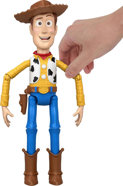 Mattel Disney and Pixar Toy Story 5 Running Woody 12 Inch Action Figure with 50 Plus Movie Phrases and Sounds, Movie-Accurate, JKL95