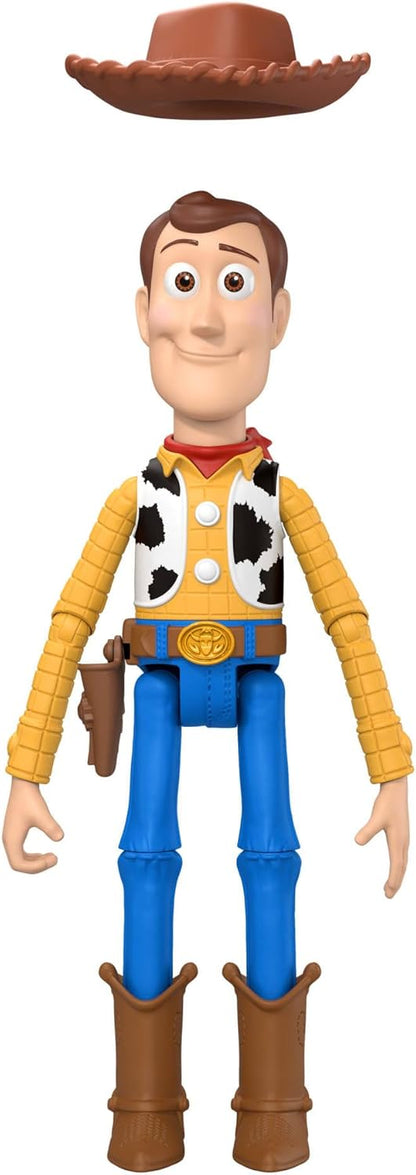 Mattel Disney Pixar Toy Story 5 - Woody, action figure da 23,5cm con 14 punti di articolazione, cappello removibile e design fedele al film 2026, 3+ anni, JKV14