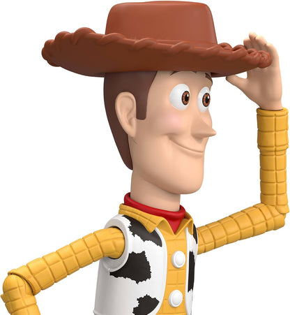 Mattel Disney Pixar Toy Story 5 - Woody, action figure da 23,5cm con 14 punti di articolazione, cappello removibile e design fedele al film 2026, 3+ anni, JKV14