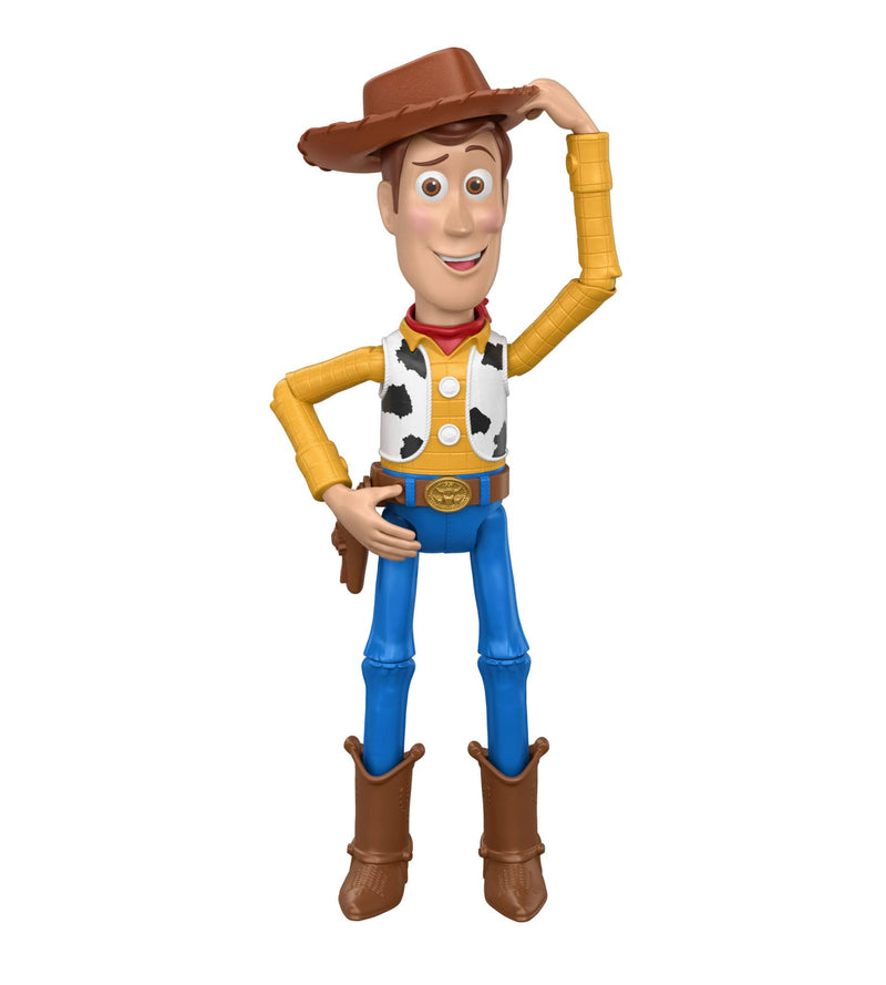 Mattel Disney en Pixar Toy Story 5 grote Woody figuur van 30 cm, Howdy Partner speelgoed uit de film met kantelbare hoed, 14 beweegbare gewrichten, JKV38
