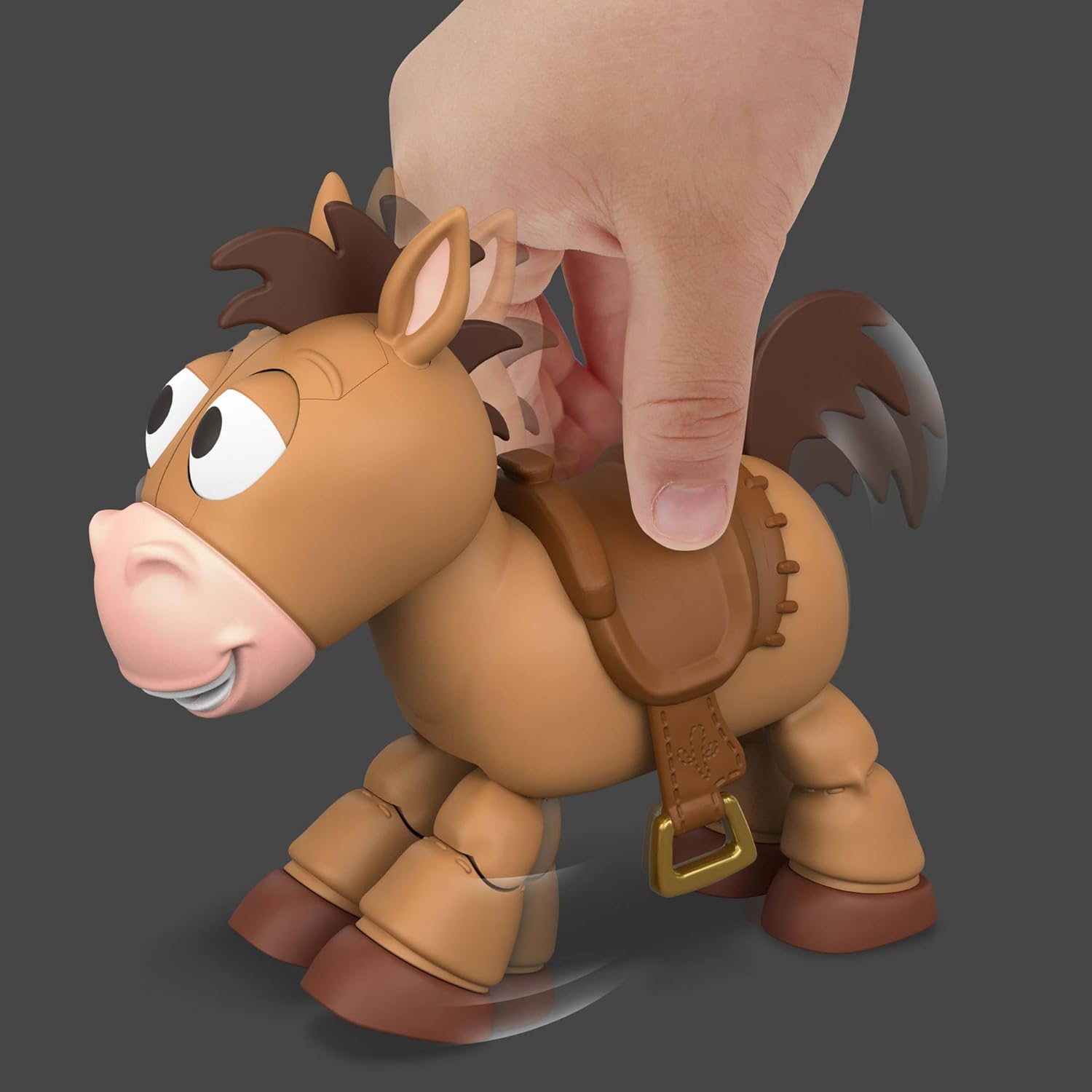 Mattel Disney en Pixar Toy Story 5 Poserend Paardenfiguur met Geluiden, Kleine Partner Bullebeest Aanraakgeactiveerde Speelposities, JKV48 | Posable Figuur 7.4", Touch Geactiveerde Play-posities, Func