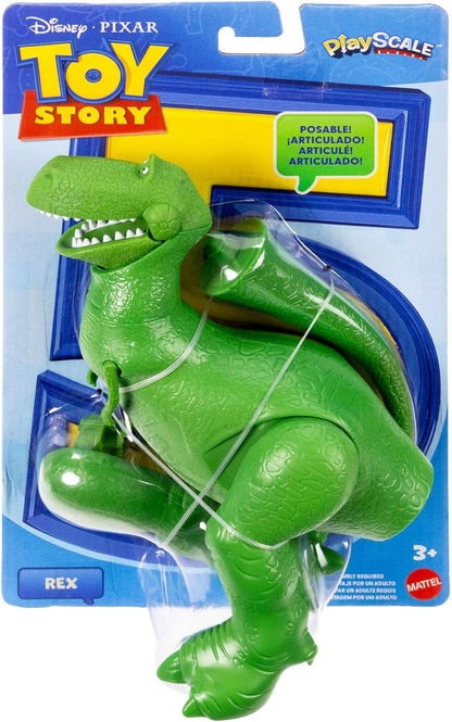 Mattel Disney and Pixar Toy Story 5 Rex Action Figure 7.25 Inches Tall, Tyrannosaurus Dinosaur, 8 Posable Joints, Playscale Detailed Design, JKV17