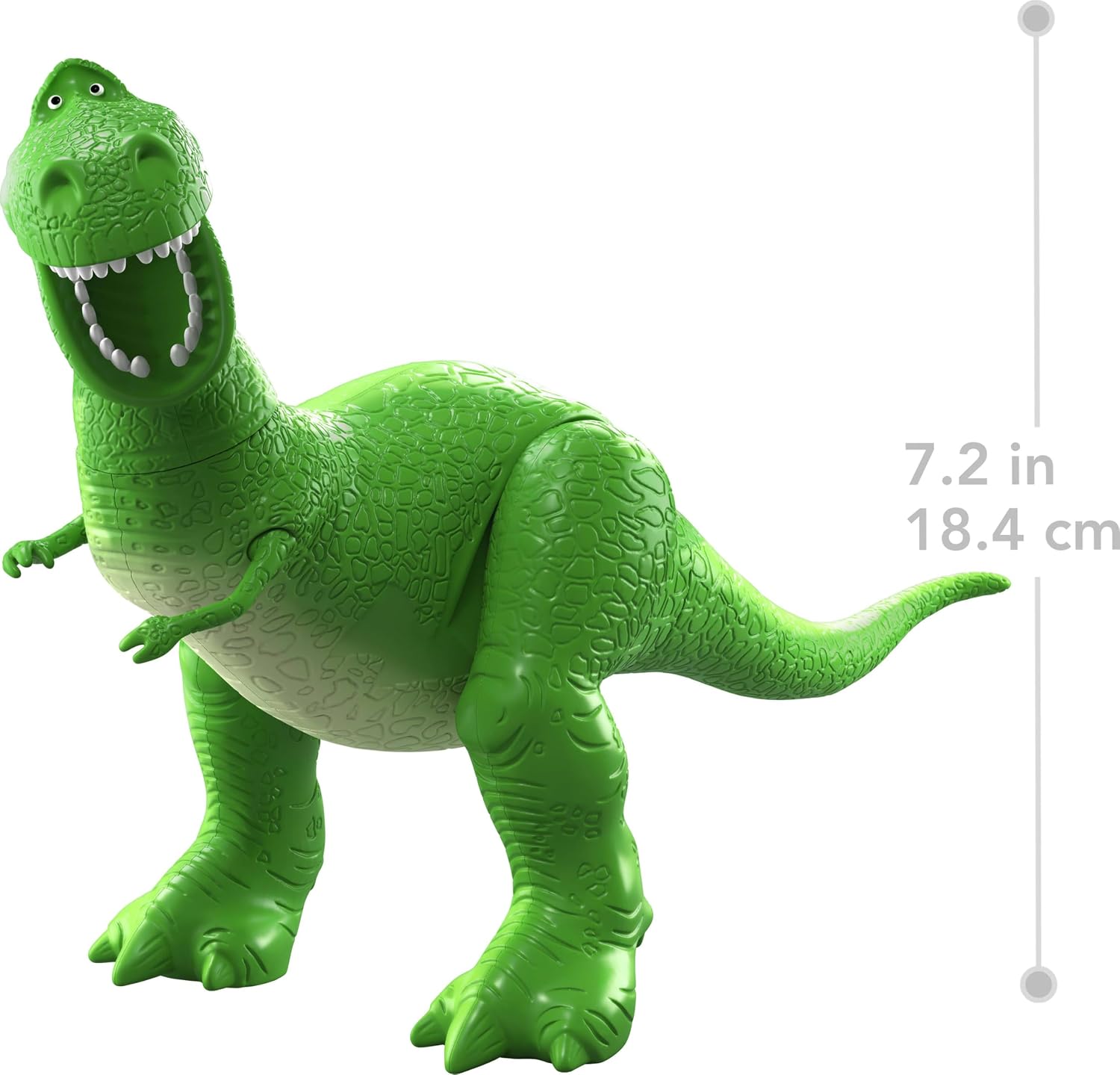 Mattel Disney and Pixar Toy Story 5 Rex Action Figure 7.25 Inches Tall, Tyrannosaurus Dinosaur, 8 Posable Joints, Playscale Detailed Design, JKV17