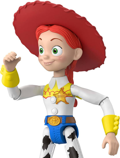 Mattel Disney and Pixar Toy Story 5 Jessie Action Figure 8.8 Inch Tall Cowgirl, 12 Posable Joints, Playscale Movie Accurate, Removable Hat, JKV16