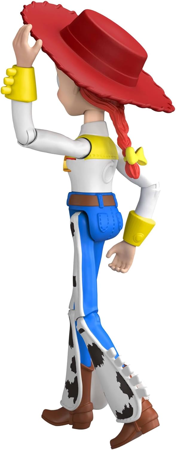 Mattel Disney and Pixar Toy Story 5 Jessie Action Figure 8.8 Inch Tall Cowgirl, 12 Posable Joints, Playscale Movie Accurate, Removable Hat, JKV16