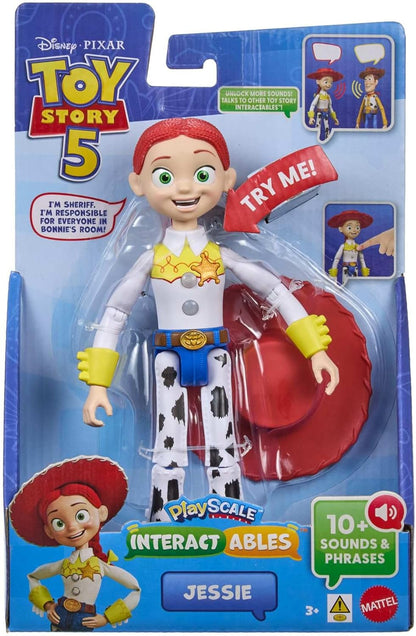 Mattel Disney und Pixar Toy Story 5, sprechende Interactables-Figuren, 18 cm maßstabsgetreu, Sprüche aus dem Film und Unterhaltung mit Anderen Figuren der Reihe, JKV27