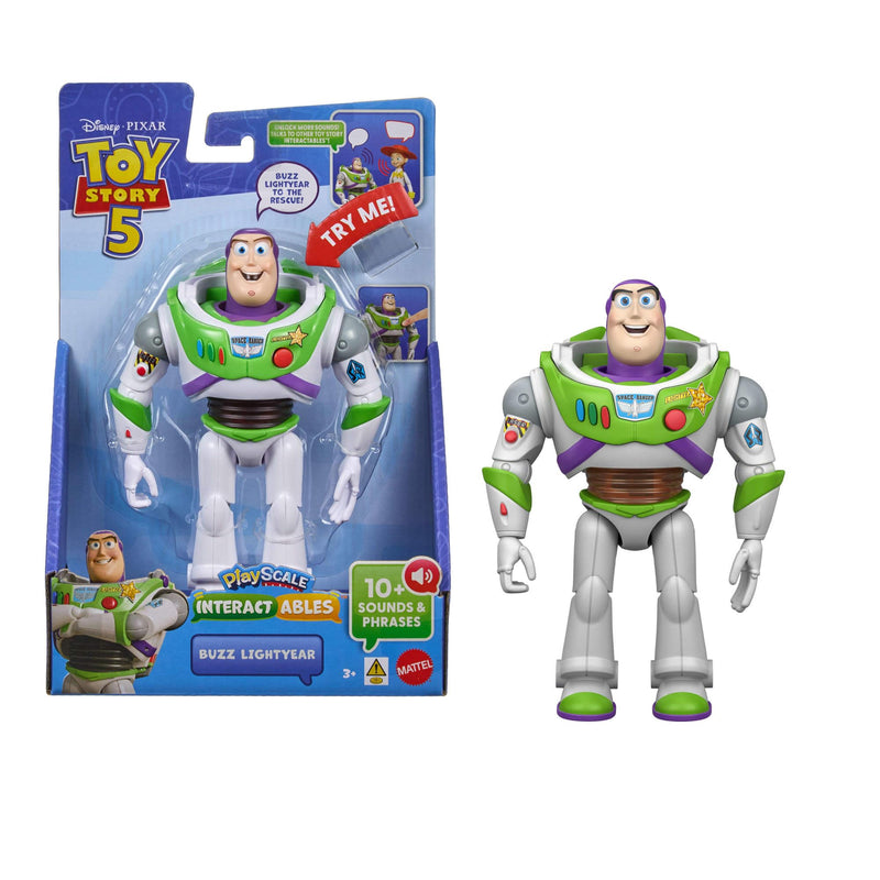 Mattel Disney und Pixar Toy Story 5, sprechende Interactables-Figuren, 18 cm maßstabsgetreu, Sprüche aus dem Film und Unterhaltung mit Anderen Figuren der Reihe, JKV26